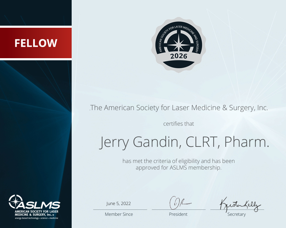 Certificado ASLMS Fellow 2026 - Jerry Gandin